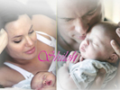Angelina Jolie, Brad Pitt & Shiloh wallpaper