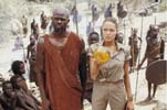 Lara Croft (Angelina Jolie) & Kosa (Djimon Hounsou)