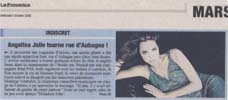 La Provence - Angelina Jolie tourne rue d'Aubagne